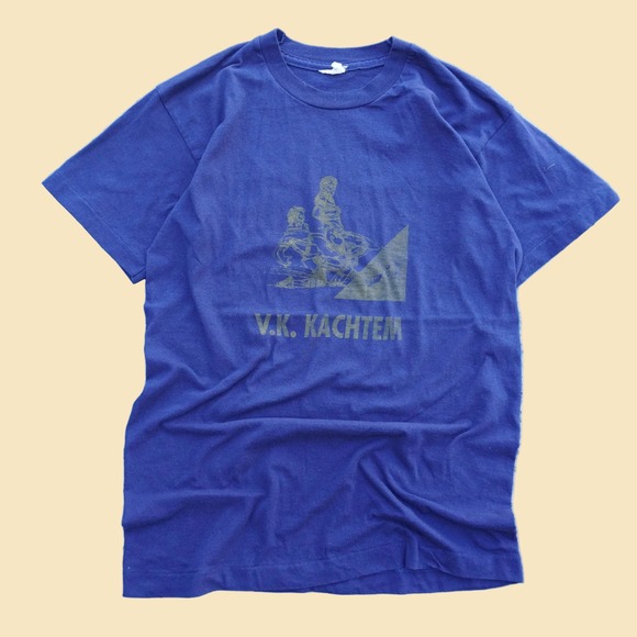 Screen Stars Other - Vintage Screen Stars VK Kachtem Soccer T-Shirt Mens Medium Blue Single Stitch